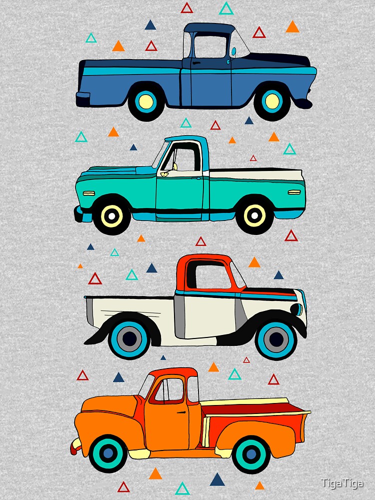 Bright Vintage Trucks by TigaTiga