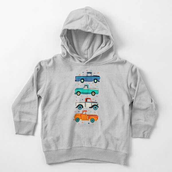 Bright Vintage Trucks Toddler Pullover Hoodie