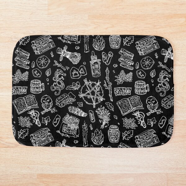 Black witch - Dark pagan witches druids essential gothic goth Bath Mat