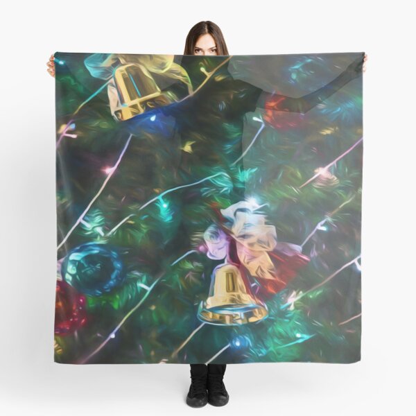 Christmas Sparkle (digital painting) Scarf