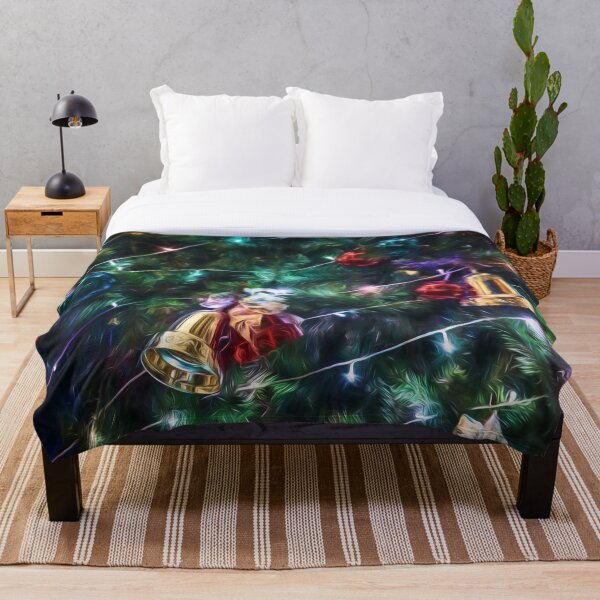 Christmas Sparkle (digital painting) Throw Blanket