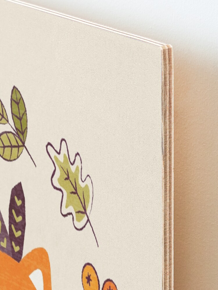 Alternate view of Little Fox with Autumn Berries Mounted Print