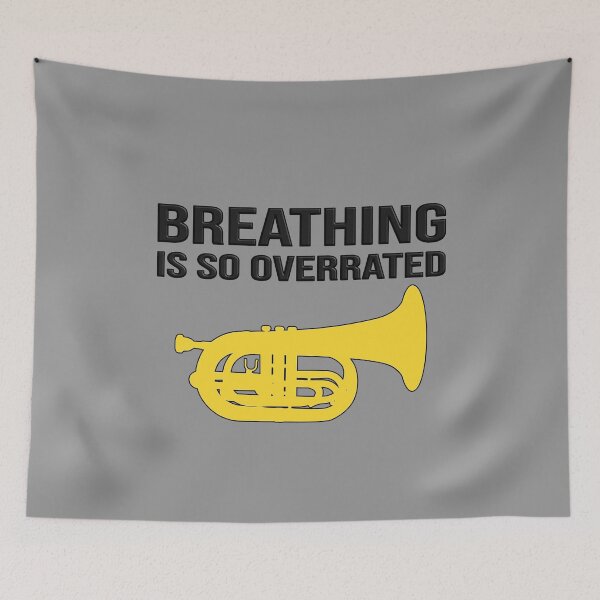 Item preview, Marching Baritone - Breathing is so overrated! Funny Marching Band Gift designed and sold by HEJAshirts.