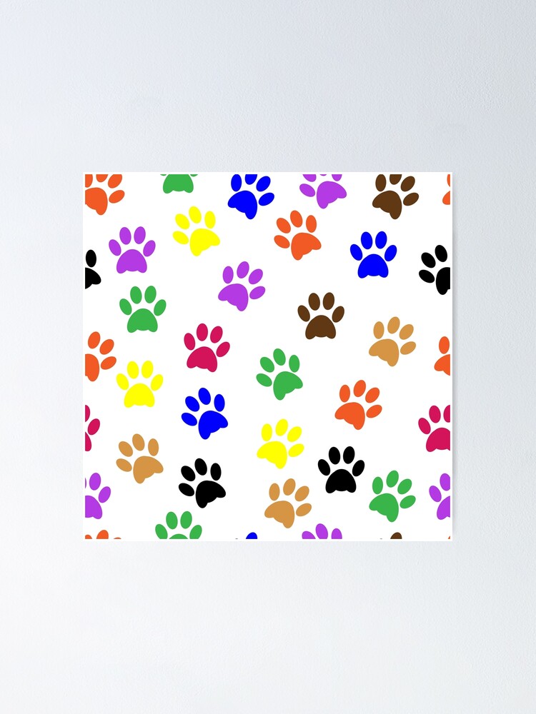 "Pitter Patter of Paws" Poster for Sale by ShajenDesigns Redbubble