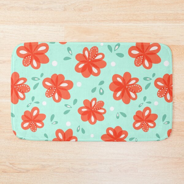 Item preview, Cheerful Red Flowers Pattern designed and sold by Boriana Giormova.