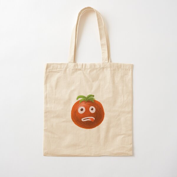 Funny Cartoon Tomato Pattern Cotton Tote Bag
