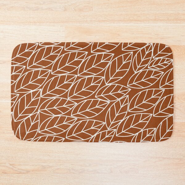 Item preview, Doodle Leaves Rust and Light Grey (almost white) designed and sold by BlertaDK.