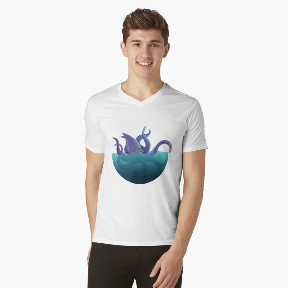 Aperçu de l'œuvre T-shirt col V créée et vendue par BarracudApps.