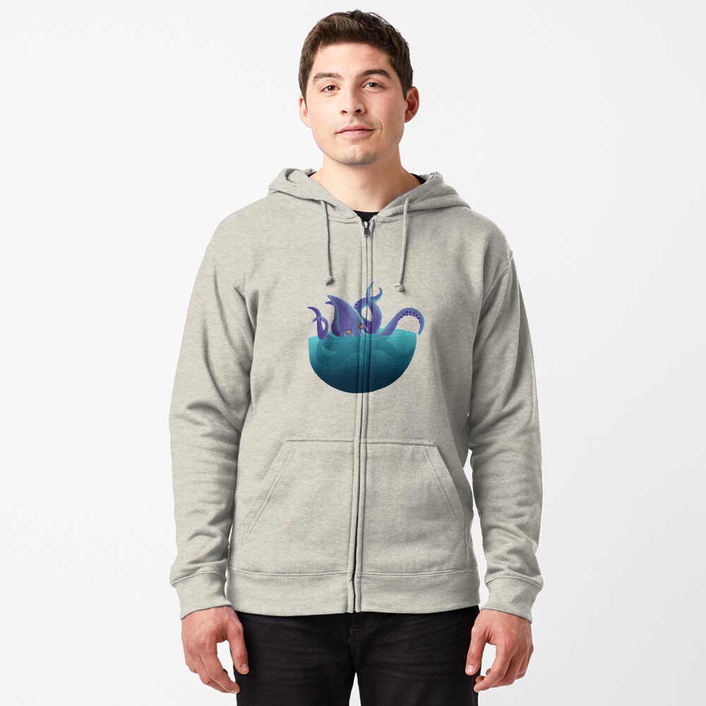 Aperçu de l'œuvre Veste zippée à capuche créée et vendue par BarracudApps.
