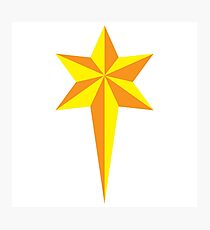 Tall Christmas star two colour Photographic Print