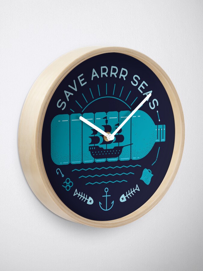 Alternate view of Save Arrr Seas Clock