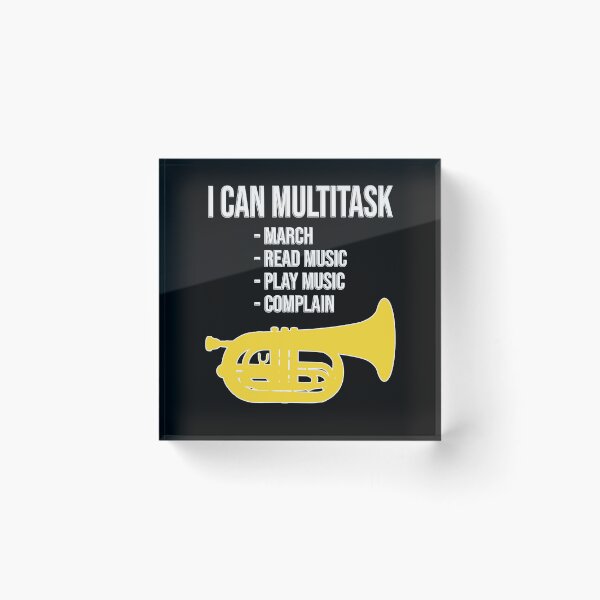 Item preview, Marching Baritone - I can multitask: march, read music, play music, complain! Funny Marching Band Gift designed and sold by HEJAshirts.