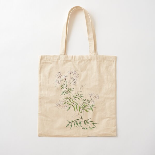 Jasmine Flowers, Illustration Cotton Tote Bag