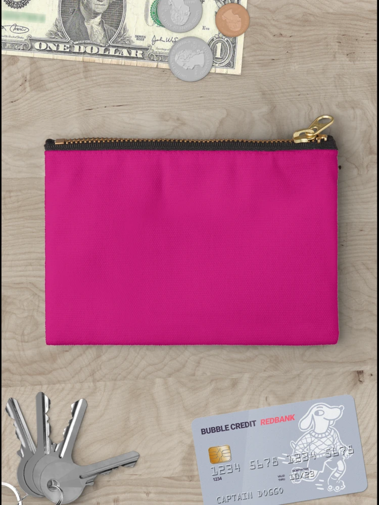 Thumbnail 3 of 4, Zipper Pouch, Deep Pink designed and sold by Julia Design.