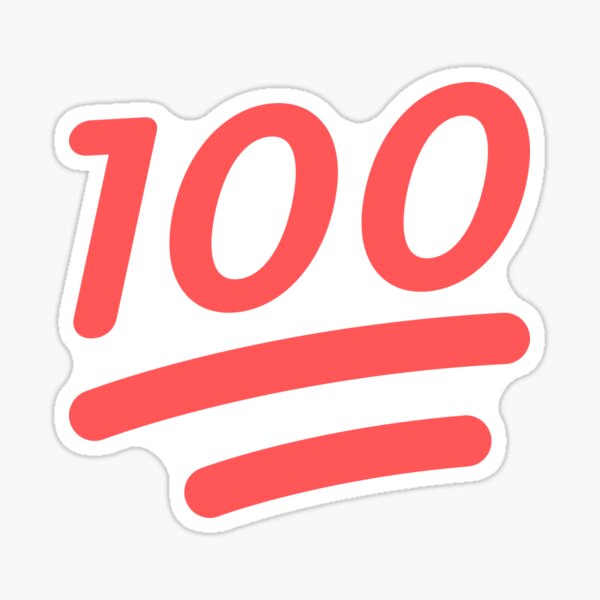 100 Points Emoji Stickers | Redbubble