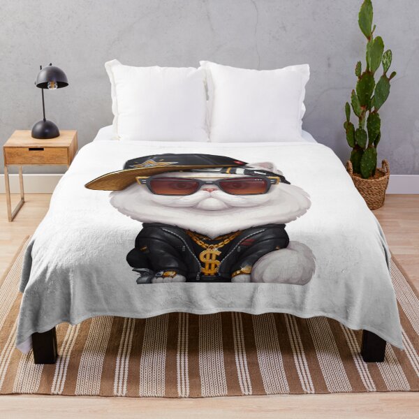 Item preview, White Persian Cat Hip-Hop Super Star designed and sold by anmlz.