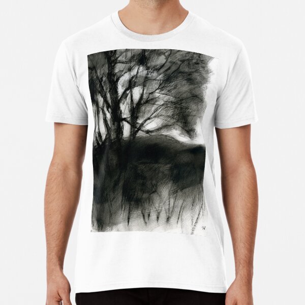 Longshaw through the trees - Peak District Landscape Art Premium T-Shirt