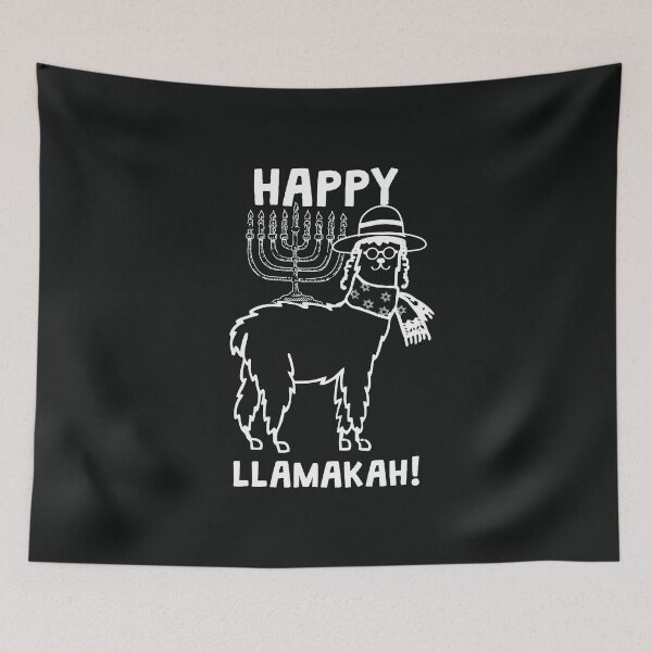 Item preview, Happy Llamakah Hanukkah for llama lover funny graphic with menorah lights designed and sold by alenaz.