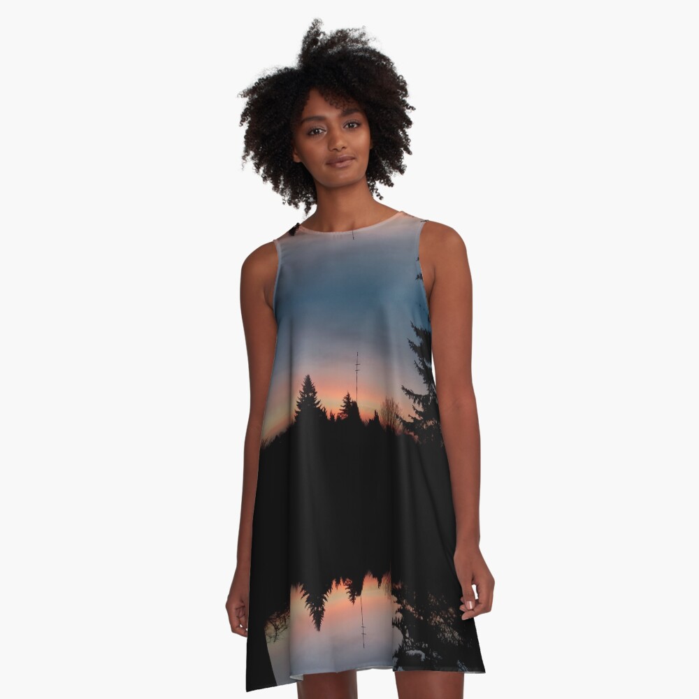 Sonnenhorizont Spiegelung Heller A-Linien Kleid