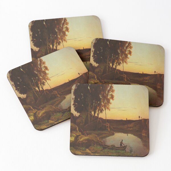 Item preview, Evening Landscape (The Ferryman, Evening)-Camille Corot designed and sold by LexBauer.