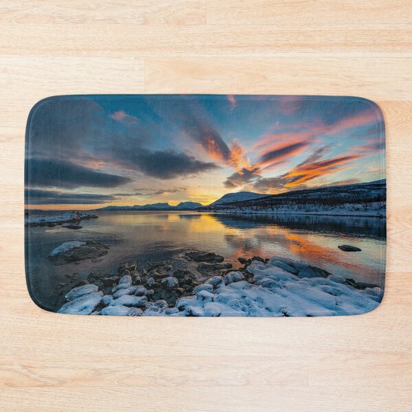 Item preview, Winter Sunrise at Lake Tornetrask designed and sold by seaearthandsky.