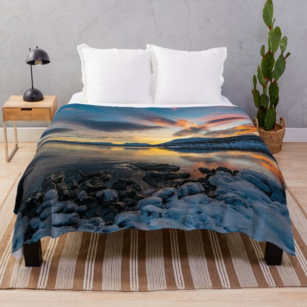 Item preview, Winter Sunrise at Lake Tornetrask designed and sold by seaearthandsky.