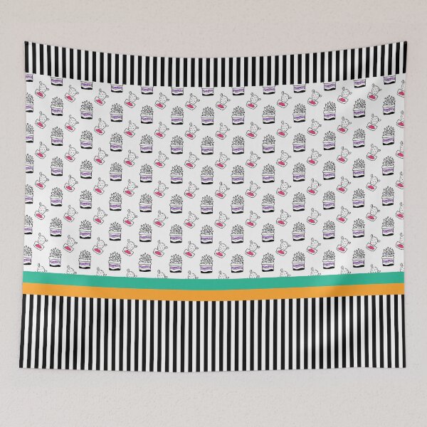 Item preview, Cacti and Vertical Stripes Pattern designed and sold by MaplewoodMerch.