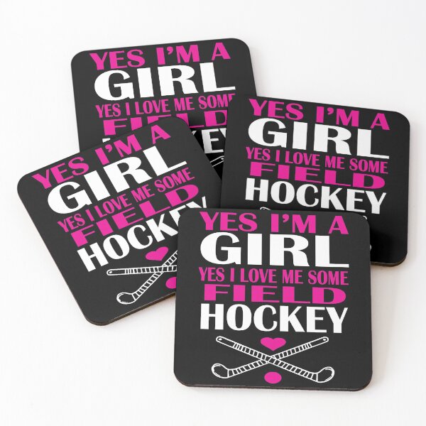 Item preview, Yes I'm a Girl Yes I love Field Hockey - Hockey Lover Girl Birthday and  Relationship Anniversary Gift Ideas designed and sold by ASClothDesign.