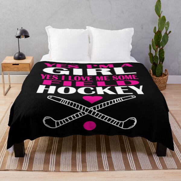 Item preview, Yes I'm a Girl Yes I love Field Hockey - Hockey Lover Girl Birthday and Relationship Anniversary Gift Ideas designed and sold by ASClothDesign.