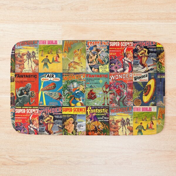 Item preview, Vintage Sci Fi Pulp Fiction Covers Collage designed and sold by Clinton Moore.