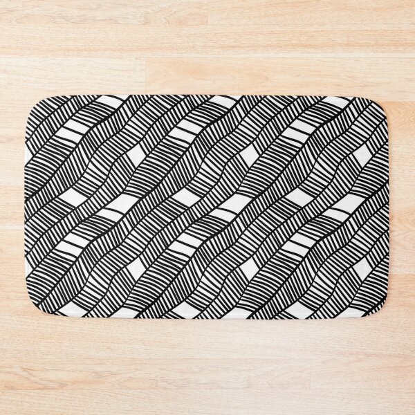 Item preview, Wavy black and white leaves designed and sold by Marlene Wagenhofer.