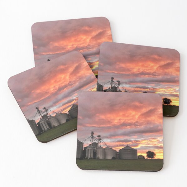 Item preview, Sunset behind the Grain Silos designed and sold by KellyHeaton.