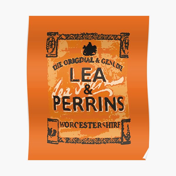Lea & Perrins Worcestershire Sauce Label Poster