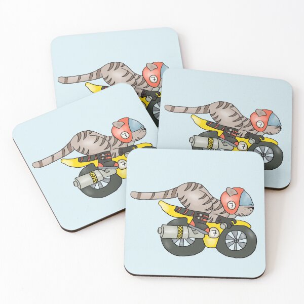Item preview, motorcycle cat designed and sold by Blumchen.