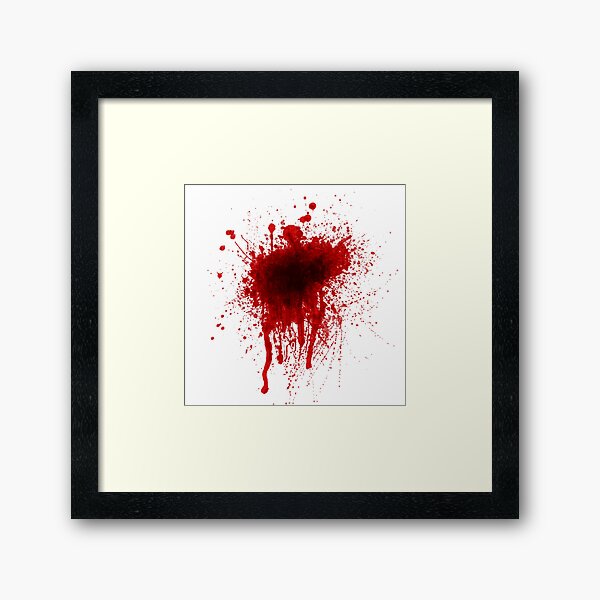Roblox Blood Printed On Red Framed Art Print By Best5trading Redbubble - blood hoodie roblox