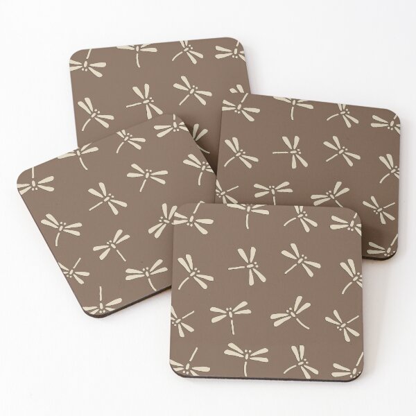 Item preview, Japanese Dragonfly Pattern, Cream and Taupe Tan designed and sold by Marymarice.