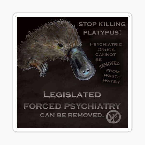 Stop killing Platypus Sticker