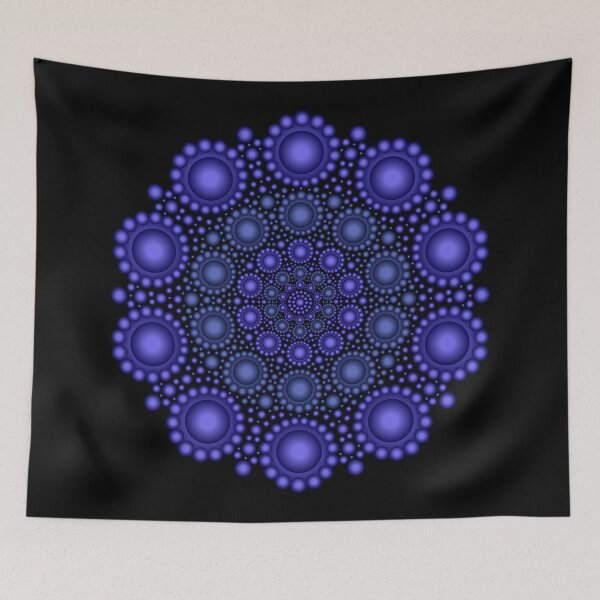Item preview, Purple Dots Mandala designed and sold by serenaking.