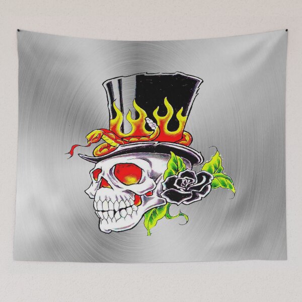 Item preview, fwc 0134 tatoo skull fire designed and sold by fred chiea.