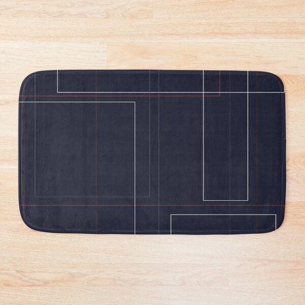 Item preview, Navy and Rust Rectangle Shapes I  designed and sold by BlertaDK.