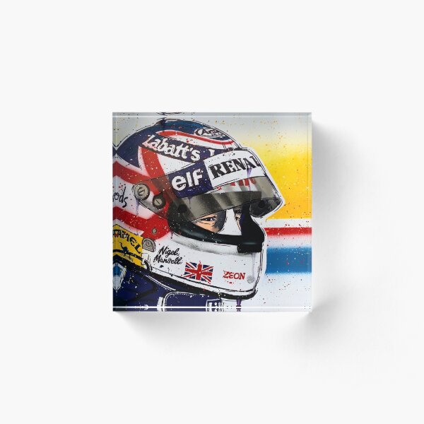 Nigel Mansell - Williams F1 graffiti painting by DRAutoArt Acrylic Block