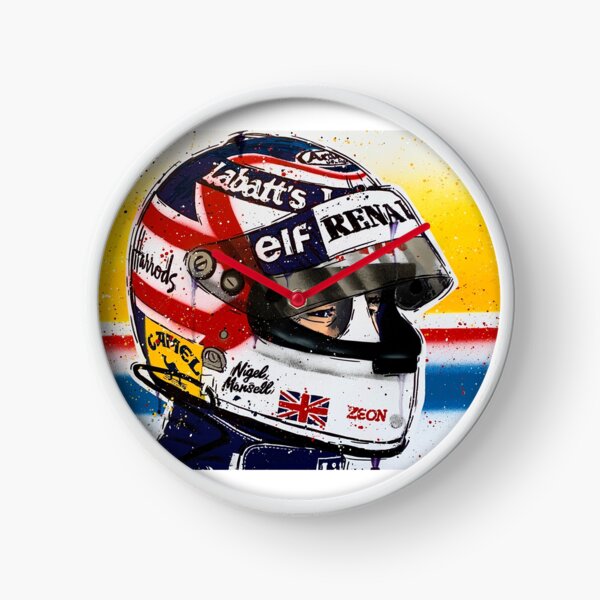 Nigel Mansell - Williams F1 graffiti painting by DRAutoArt Clock