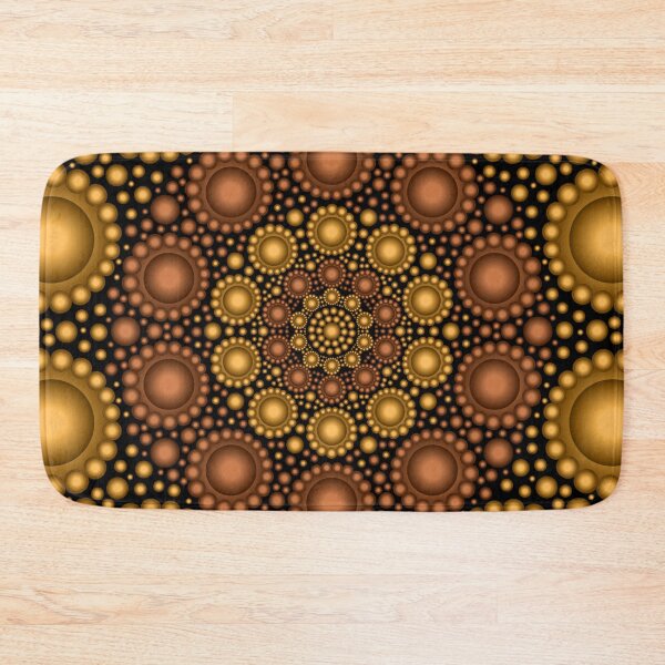 Item preview, Orange And Bronze Dots Mandala designed and sold by serenaking.