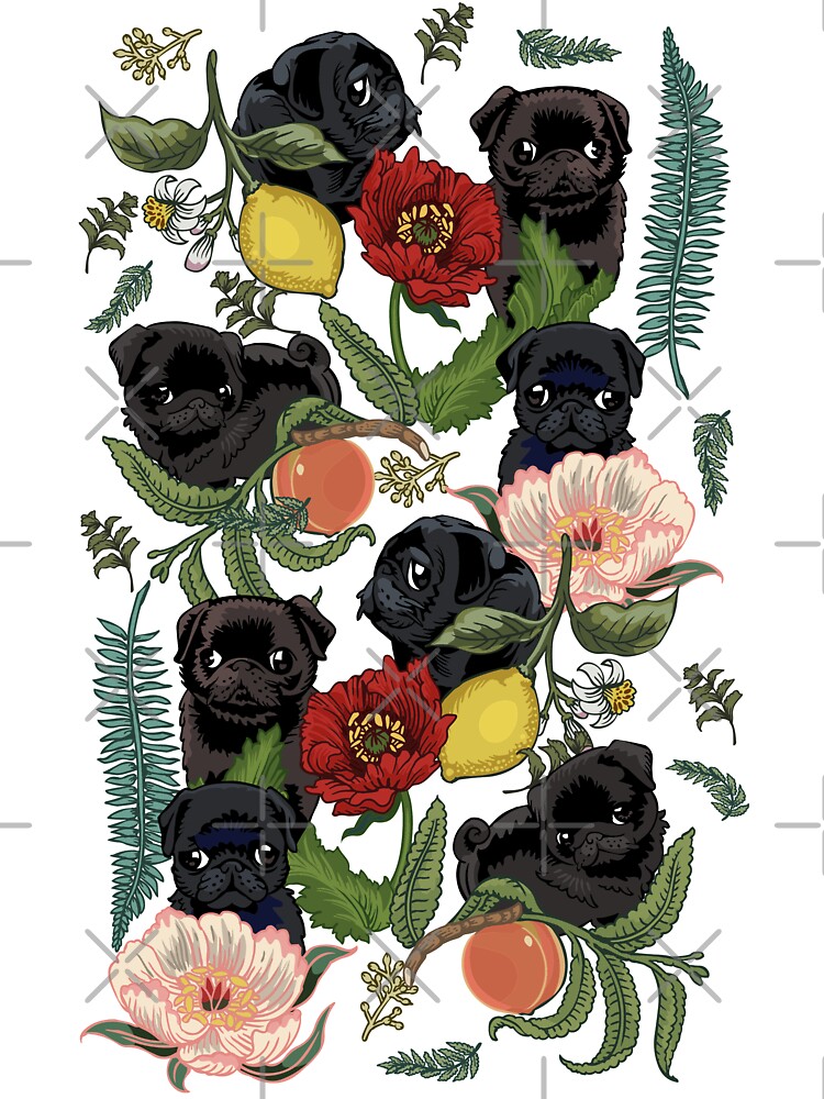 Disover Botanical and Black Pugs Onesie