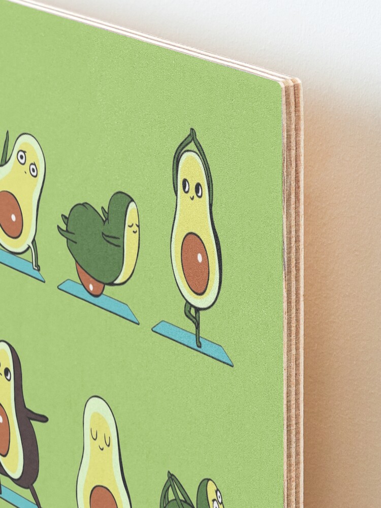 Alternate view of Avocado Yoga Mounted Print