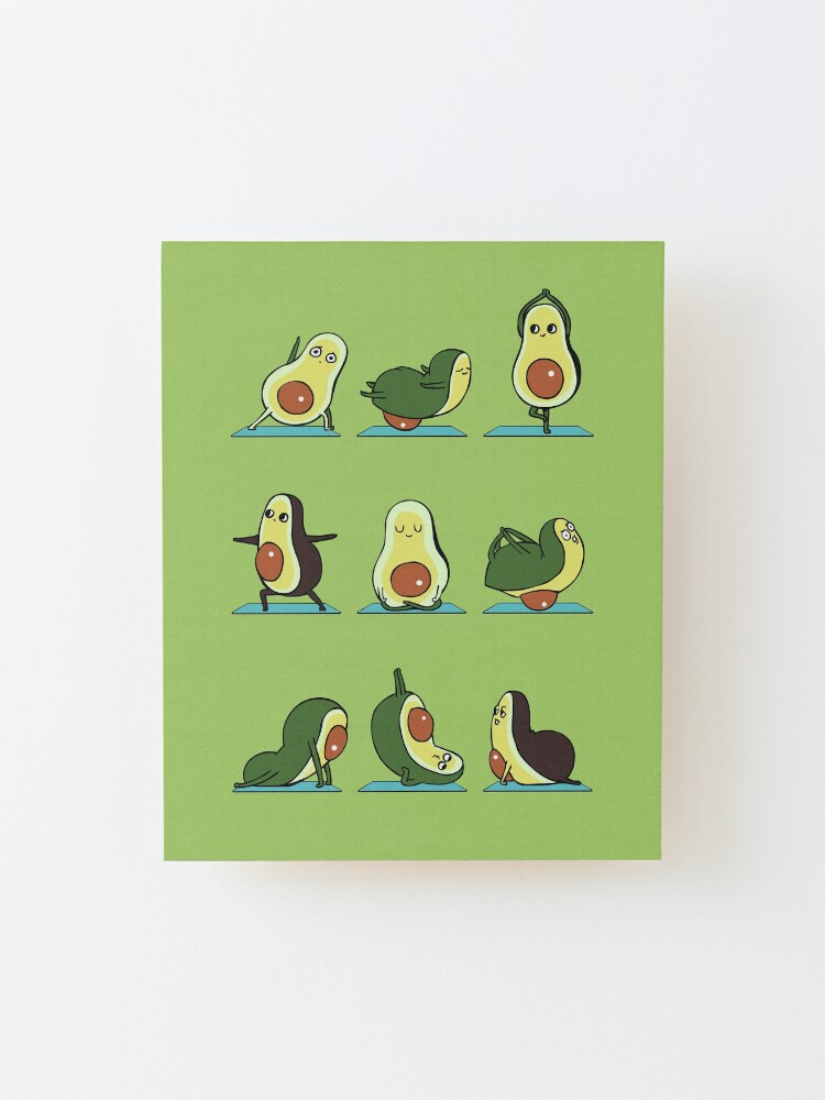 Alternate view of Avocado Yoga Mounted Print