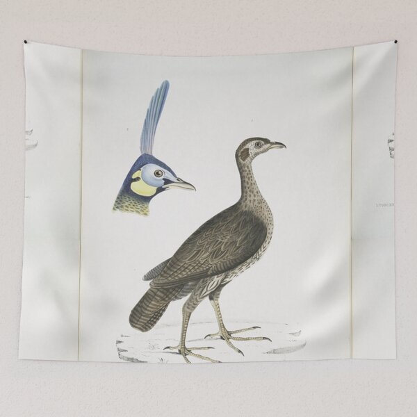 Item preview, Peahen - Peacock illustration designed and sold by Vintage Designs +.