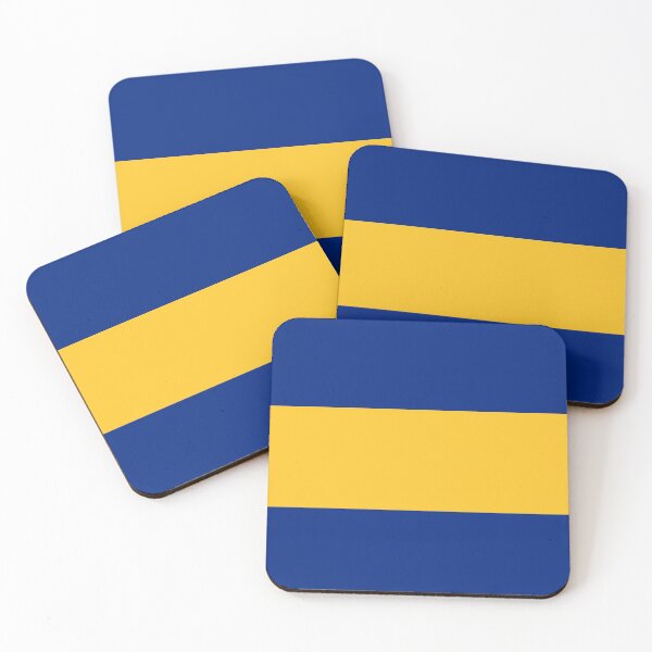 Item preview, Barbados Color Block - Rayas horizontales azules y doradas designed and sold by IdentiTee Studios.