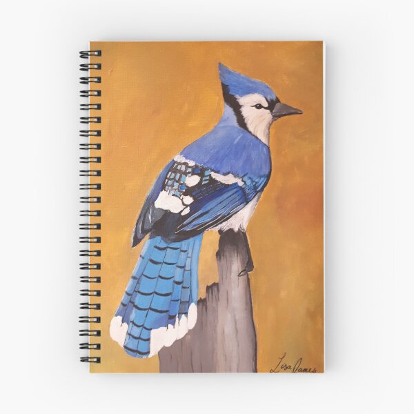 Aperçu de l'œuvre Blue Jay sur la clôture créée et vendue par ArtsAndCrafts ByLisa.