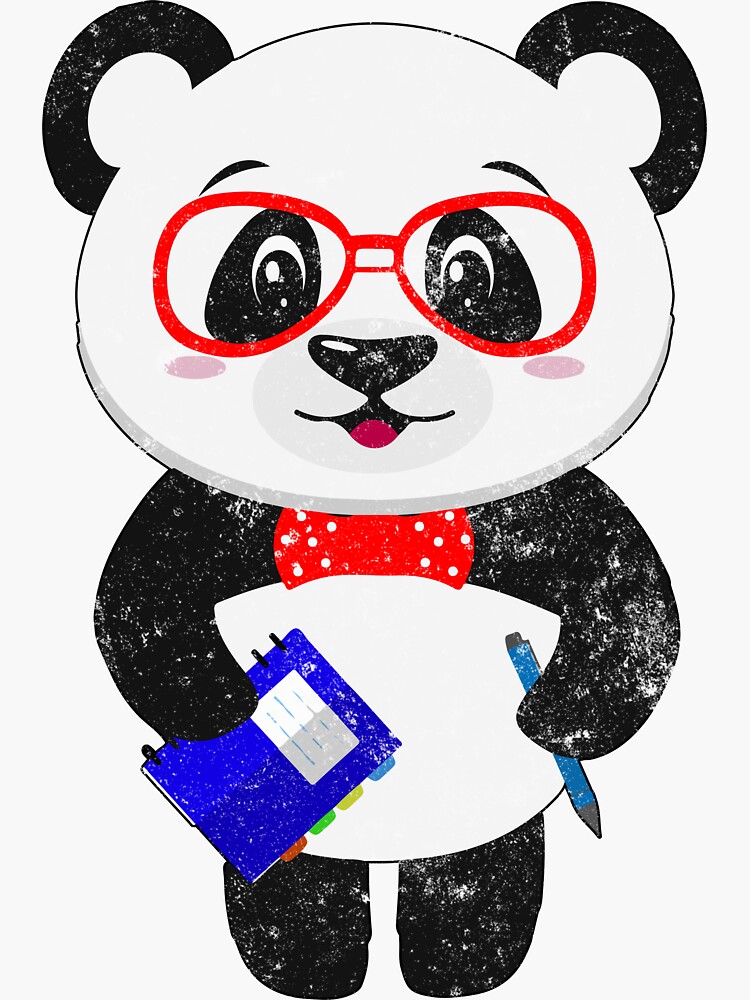 Cute Little Bear Panda Nerd With Glasses T-Shirt Cute Little Bear Panda Nerd With Glasses T-Shirt